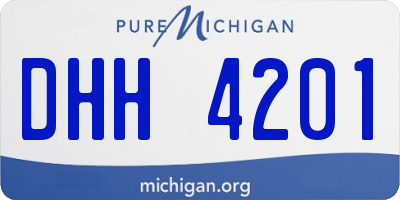 MI license plate DHH4201