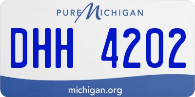 MI license plate DHH4202