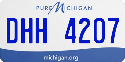 MI license plate DHH4207