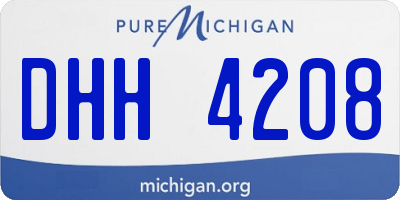 MI license plate DHH4208