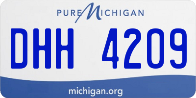 MI license plate DHH4209
