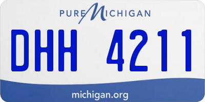 MI license plate DHH4211