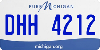 MI license plate DHH4212