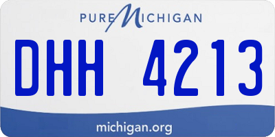 MI license plate DHH4213