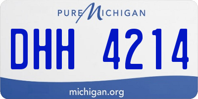 MI license plate DHH4214
