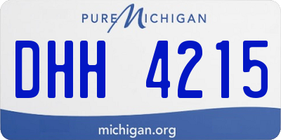 MI license plate DHH4215