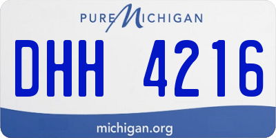 MI license plate DHH4216