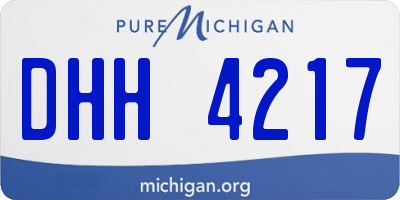 MI license plate DHH4217