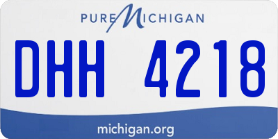 MI license plate DHH4218