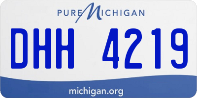 MI license plate DHH4219