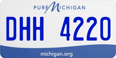 MI license plate DHH4220