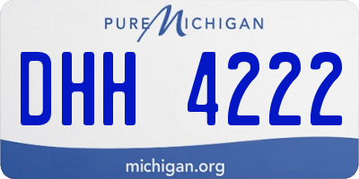 MI license plate DHH4222