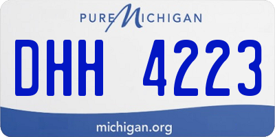 MI license plate DHH4223