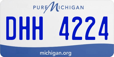 MI license plate DHH4224