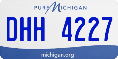 MI license plate DHH4227