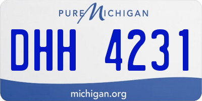 MI license plate DHH4231