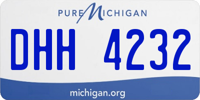 MI license plate DHH4232
