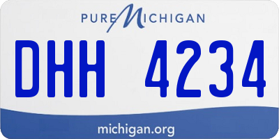 MI license plate DHH4234