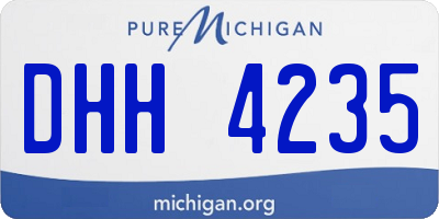 MI license plate DHH4235
