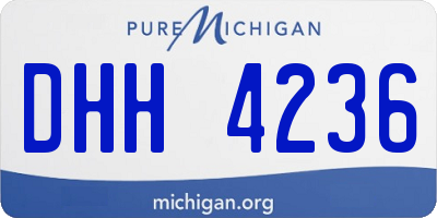 MI license plate DHH4236