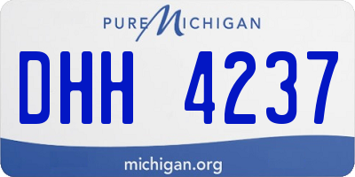 MI license plate DHH4237