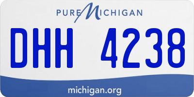 MI license plate DHH4238