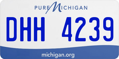 MI license plate DHH4239
