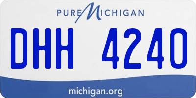 MI license plate DHH4240