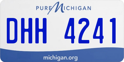 MI license plate DHH4241
