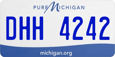 MI license plate DHH4242