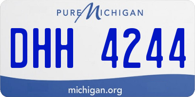 MI license plate DHH4244