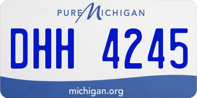 MI license plate DHH4245