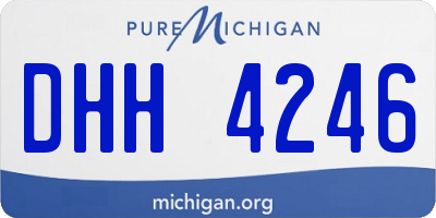 MI license plate DHH4246