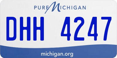MI license plate DHH4247