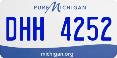 MI license plate DHH4252