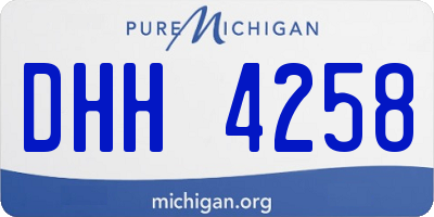 MI license plate DHH4258