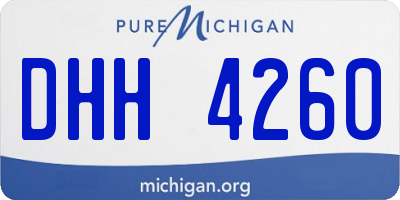 MI license plate DHH4260