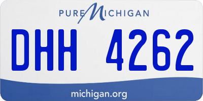 MI license plate DHH4262