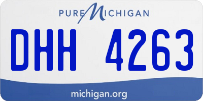 MI license plate DHH4263