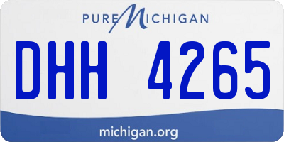 MI license plate DHH4265