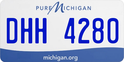 MI license plate DHH4280