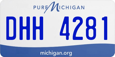 MI license plate DHH4281