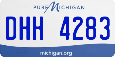 MI license plate DHH4283