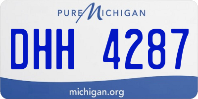 MI license plate DHH4287
