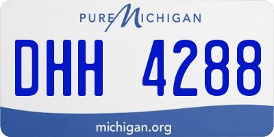 MI license plate DHH4288