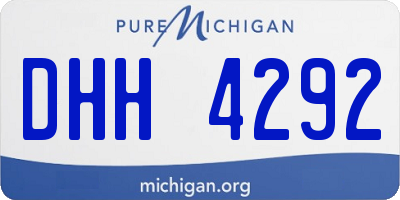 MI license plate DHH4292