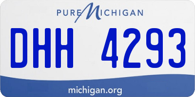 MI license plate DHH4293
