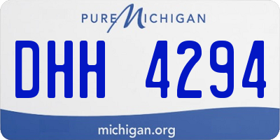 MI license plate DHH4294