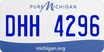 MI license plate DHH4296