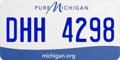 MI license plate DHH4298